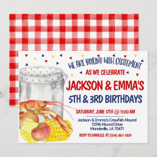 Crawfish Boil zum Geburtstag Einladung