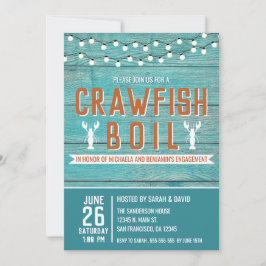 Crawfish Booking Special Event Blue Engagement Par Einladung