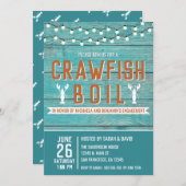 Crawfish Booking Special Event Blue Engagement Par Einladung (Vorne/Hinten)