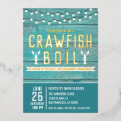 Crawfish Booking Special Event Blue Engagement Par Folieneinladung (Vorderseite)