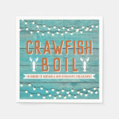 Crawfish Booking Special Event Blue Engagement Par Serviette (Vorderseite)