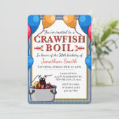 Crawfish Booking Special Event Geburtstag Einladung (Stehend Vorderseite)