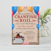 Crawfish Booking Special Event Geburtstag Einladung (Stehend Vorderseite)
