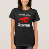 Crawfish Boys Kids Crayfish Crawfish Eating T-Shirt (Vorderseite)