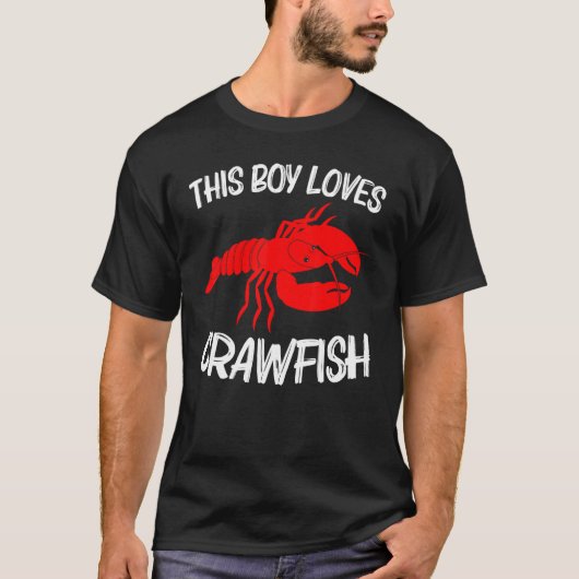 Crawfish Boys Kids Crayfish  Crawfish Eating T-Shirt (Vorderseite)