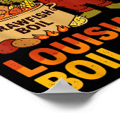 Crawfish Cajun Louisiana Boil Alligator Bayou Retr Poster (Ecke)