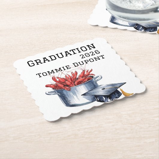 Crawfish & Caps: Ein gekochter Abschluss Untersetzer (angewinkelt)