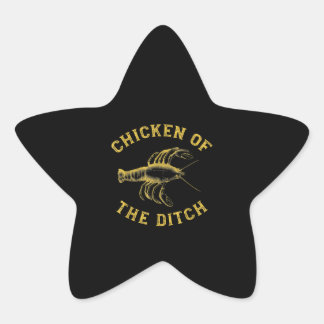 Crawfish Chicken Ditch Cajun Food Mudbag Geschenk Stern-Aufkleber