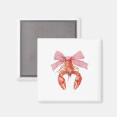 Crawfish Coquette Bow Crawfish Boil Lobster Cajun Magnet (Vorderseite/Rückseite)
