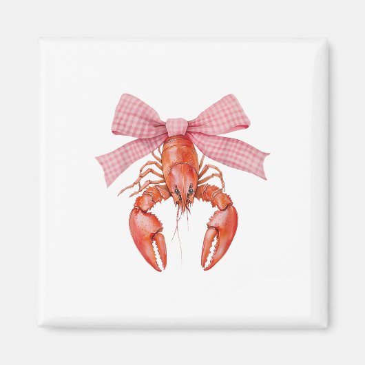 Crawfish Coquette Bow Crawfish Boil Lobster Cajun Magnet (Vorne)
