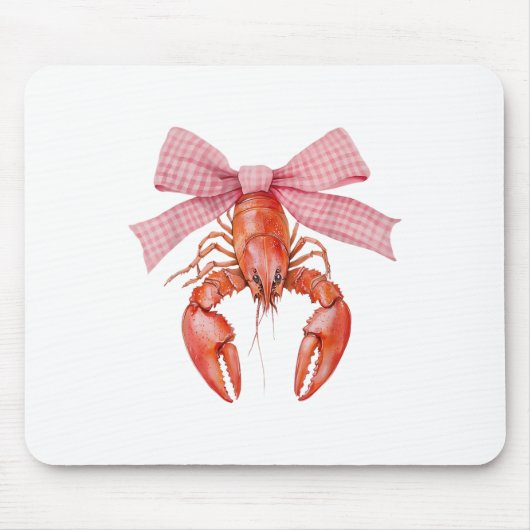 Crawfish Coquette Bow Crawfish Boil Lobster Cajun Mousepad (Vorne)