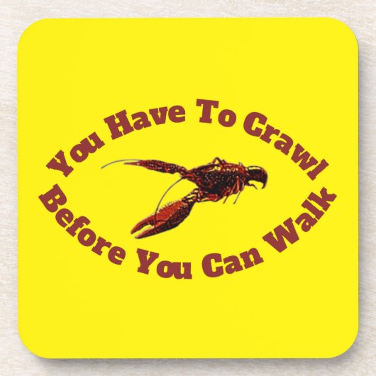 Crawfish Crawl vor dem Design Getränkeuntersetzer (Vorderseite)