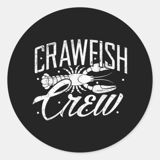 Crawfish Crew Cajun Party Runder Aufkleber (Vorderseite)