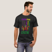 Crawfish Crew Perlen Mardi Gras Flagge Dab Kinder T-Shirt (Vorne ganz)