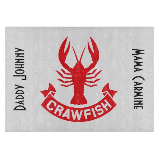 Crawfish Cutting Board Schneidebrett (Vorderseite)