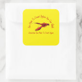 Crawfish Design Quadratischer Aufkleber (Tasche)