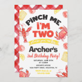 Crawfish Einladung zum Geburtstag | 2. Geburtstag (Vorne/Hinten)