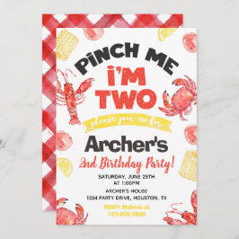 Crawfish Einladung zum Geburtstag | 2. Geburtstag