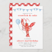 Crawfish Einladung zum Geburtstag | Crawfish Party (Vorne/Hinten)