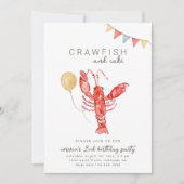 Crawfish Einladung zum Geburtstag | Crawfish Party (Vorderseite)