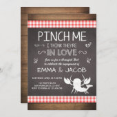 Crawfish engagierte Paare duschen Meeresfrüchte Einladung (Vorne/Hinten)