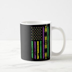 Crawfish Flag Louisiana Beads Mardi Festival Mardi Kaffeetasse