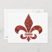 Crawfish Fleu de Lis Postkarte (Vorne/Hinten)