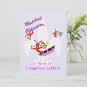Crawfish Fleur de Lys Bridal Dusche Einladung (Stehend Vorderseite)
