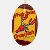 Crawfish, frisch gekocht keramikornament (Links)
