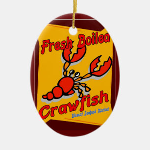 Crawfish, frisch gekocht keramikornament