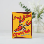 Crawfish, frisch gekocht postkarte (Stehend Vorderseite)