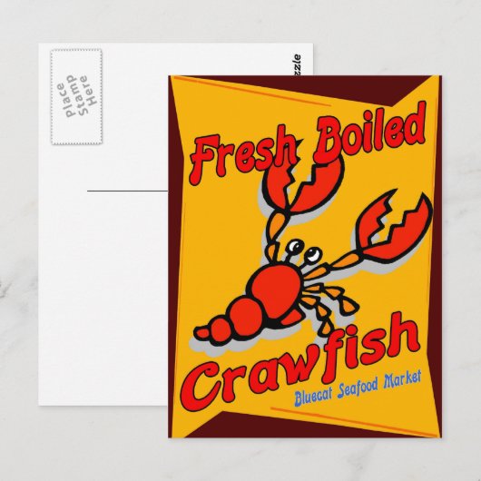 Crawfish, frisch gekocht postkarte (Vorne/Hinten)