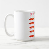 Crawfish Frohe Weihnachten Kaffeetasse (Links)