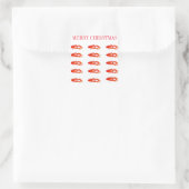 Crawfish Frohe Weihnachten Quadratischer Aufkleber (Tasche)