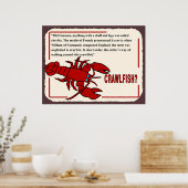 Crawfish Geschichte, wie heißt das? Poster (Küche)