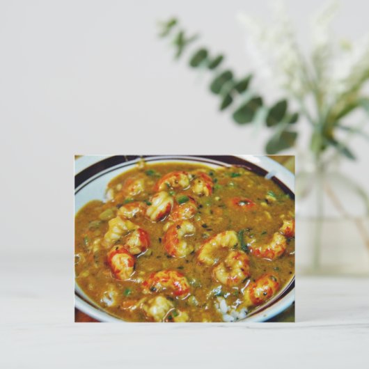 Crawfish Gumbo Postkarte (Stehend Vorderseite)