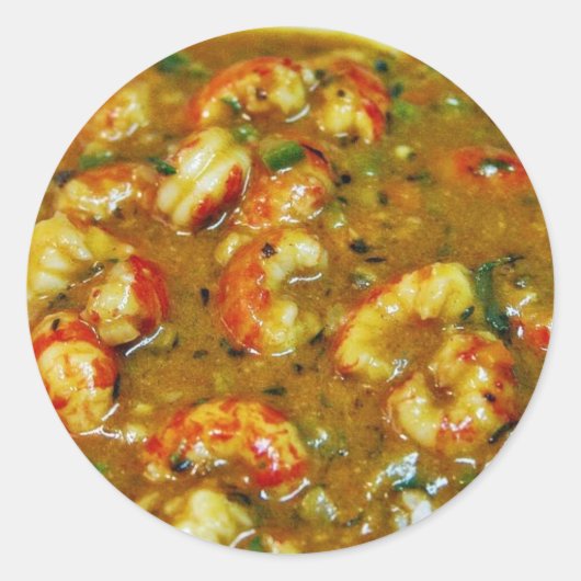 Crawfish Gumbo Runder Aufkleber (Vorderseite)