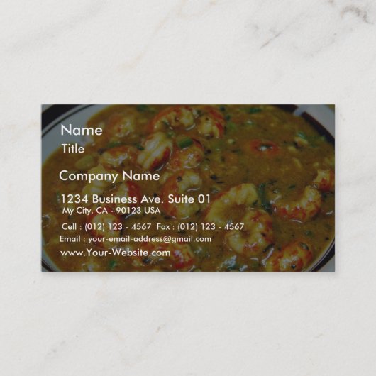 Crawfish-Gumbo Visitenkarte (Vorderseite)