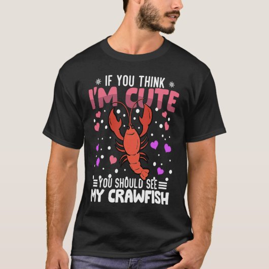 Crawfish Heart Valentine's Day Animal For Womens K T-Shirt (Vorderseite)