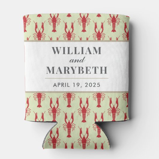 Crawfish Hochzeit Dosenkühler (Rückseite)