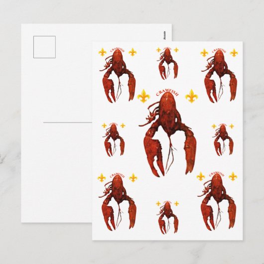 Crawfish Holiday Postkarte (Vorne/Hinten)