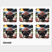 Crawfish Hot Tube Quadratischer Aufkleber (Blatt)