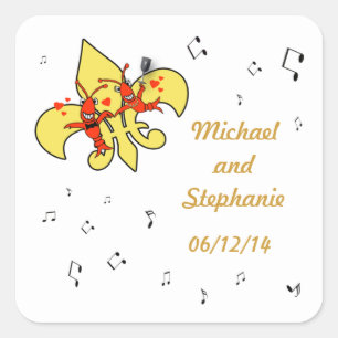 Crawfish in Liebe Lilie Stickers