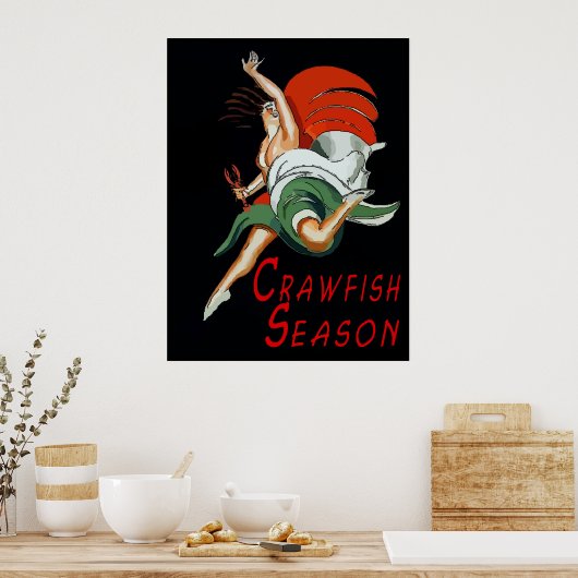 Crawfish Jahreszeit, Tanzfreude Poster (Küche)