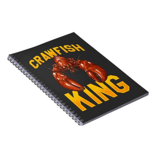 Crawfish King Quote Meeresfrüchte Feinschmecker Notizblock (Rechte Seite)