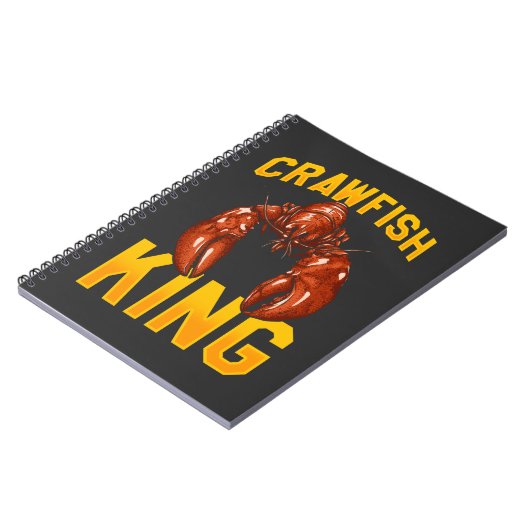 Crawfish King Quote Meeresfrüchte Feinschmecker Notizblock (Linke Seite)