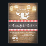 Crawfish kochen Einladung Rustikales Holz Geburtst<br><div class="desc">Eine tolle und rustikale Einladung für einen Crawfish Boil!</div>
