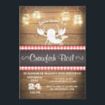 Crawfish kochen Einladung Rustikales Holz Geburtst<br><div class="desc">Eine tolle und rustikale Einladung für einen Crawfish Boil!</div>