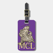 Crawfish Liebe Louisiana Gepäckanhänger Monogramm (Vorderseite vertikal)