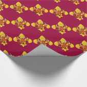 Crawfish Lilie Vintages Geschenkpapier (Ecke)